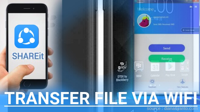 Transfer File via Wifi di BlackBerry Keyone Black Edition Menggunakan ShareIt Terbaru